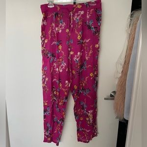 Flower print pants